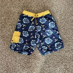 Patagonia Kids Blue and Yellow Patterned Shorts